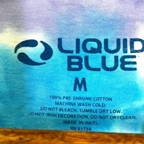 Liquid Blue - Led Zeppelin United States Of America 1977 Tye Dye Graphic Tee Med - Picture 7 of 8